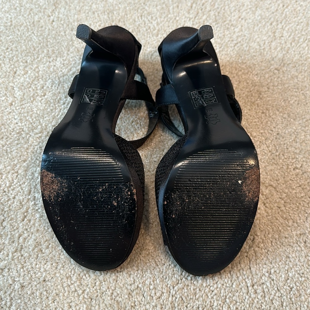 Moda Spana Black Sparkle Heels - Picture 3 of 6